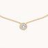 2mm Crystal Gold Ball Chain Necklace